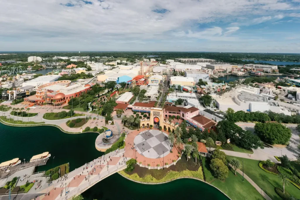 Orlando skyline and surrounding scenery seen from above